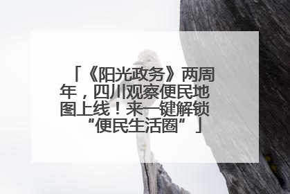《阳光政务》两周年，四川观察便民地图上线！来一键解锁“便民生活圈”