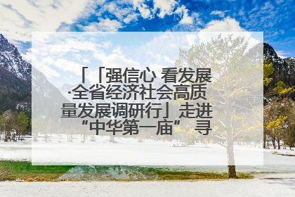 「强信心 看发展·全省经济社会高质量发展调研行」走进“中华第一庙” 寻根伏羲 祭祖龙城
