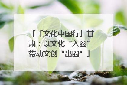 「文化中国行」甘肃：以文化“入圈”带动文创“出圈”