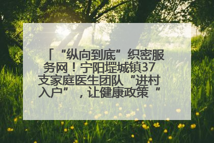 “纵向到底”织密服务网！宁阳堽城镇37支家庭医生团队“进村入户”，让健康政策“落地生根”