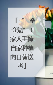 “一举夺魁”！家人手捧自家种植向日葵送考