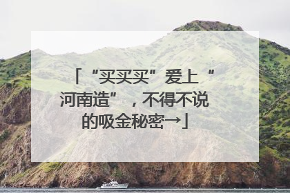 “买买买”爱上“河南造”，不得不说的吸金秘密→