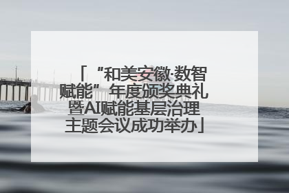 “和美安徽·数智赋能”年度颁奖典礼暨AI赋能基层治理主题会议成功举办