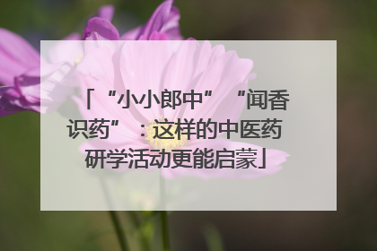 “小小郎中”“闻香识药”：这样的中医药研学活动更能启蒙