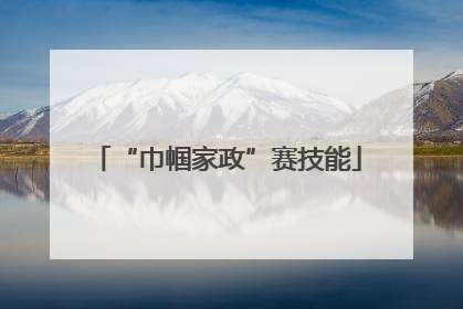 “巾帼家政”赛技能