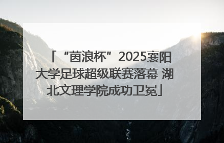 “茵浪杯”2025襄阳大学足球超级联赛落幕 湖北文理学院成功卫冕