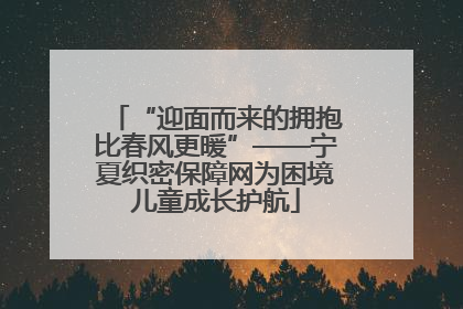 “迎面而来的拥抱比春风更暖”——宁夏织密保障网为困境儿童成长护航