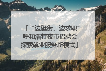 “边逛街、边求职” 呼和浩特夜市招聘会探索就业服务新模式