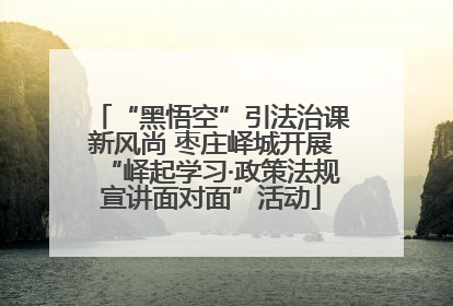 “黑悟空”引法治课新风尚 枣庄峄城开展“峄起学习·政策法规宣讲面对面”活动