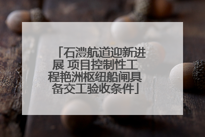 石澧航道迎新进展 项目控制性工程艳洲枢纽船闸具备交工验收条件