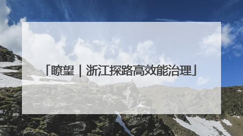 瞭望｜浙江探路高效能治理