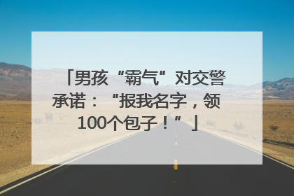 男孩“霸气”对交警承诺：“报我名字，领100个包子！”