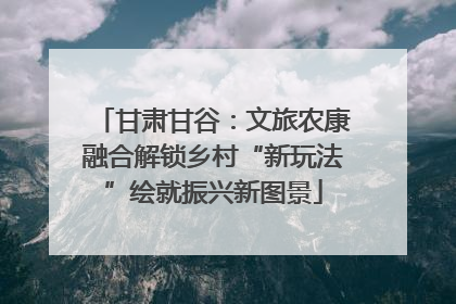 甘肃甘谷：文旅农康融合解锁乡村“新玩法”绘就振兴新图景