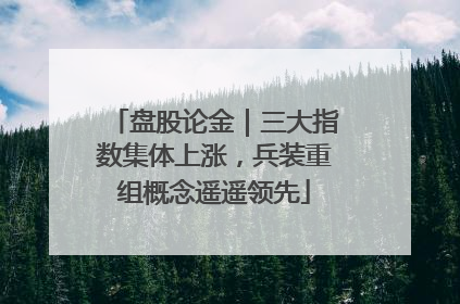 盘股论金｜三大指数集体上涨，兵装重组概念遥遥领先