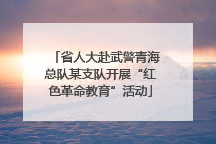 省人大赴武警青海总队某支队开展“红色革命教育”活动
