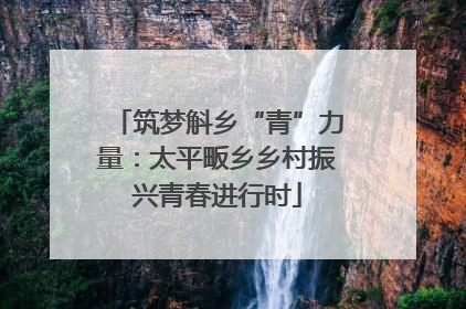 筑梦斛乡“青”力量：太平畈乡乡村振兴青春进行时