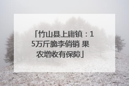 竹山县上庸镇：15万斤脆李俏销 果农增收有保障