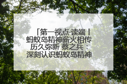 第一视点·读端丨蚂蚁岛精神薪火相传历久弥新 蔡之兵：深刻认识蚂蚁岛精神的“精气神”