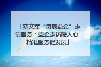 罗文军“每周益企”走访服务：益企走访暖人心 精准服务促发展