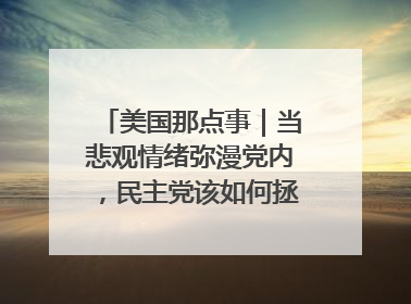 美国那点事｜当悲观情绪弥漫党内，民主党该如何拯救自己？