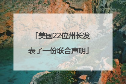 美国22位州长发表了一份联合声明