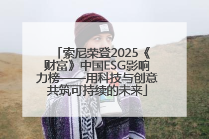 索尼荣登2025《财富》中国ESG影响力榜——用科技与创意共筑可持续的未来
