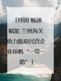 纾困 畅通 赋能 兰州海关助力陇原民营企业扬帆“一带一路”