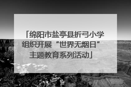 绵阳市盐亭县折弓小学组织开展“世界无烟日”主题教育系列活动