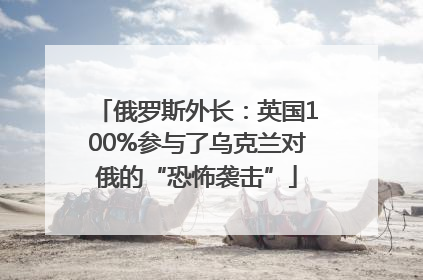 俄罗斯外长：英国100%参与了乌克兰对俄的“恐怖袭击”
