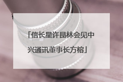 信长星许昆林会见中兴通讯董事长方榕
