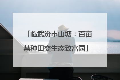 临武汾市山塘：百亩禁种田变生态致富园