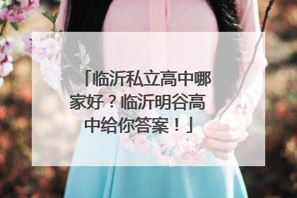 临沂私立高中哪家好？临沂明谷高中给你答案！