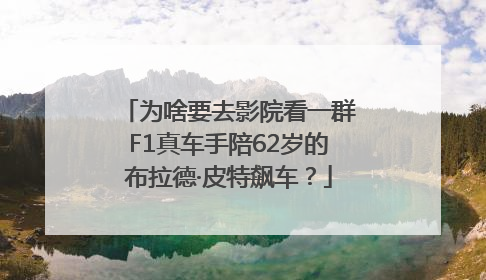 为啥要去影院看一群F1真车手陪62岁的布拉德·皮特飙车？