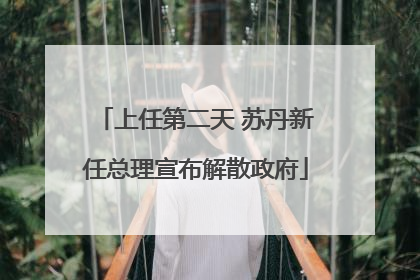 上任第二天 苏丹新任总理宣布解散政府