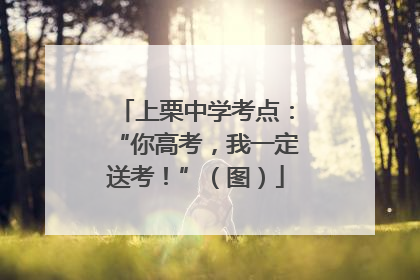上栗中学考点：“你高考，我一定送考！”（图）