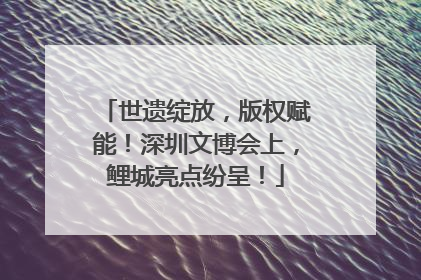 世遗绽放，版权赋能！深圳文博会上，鲤城亮点纷呈！