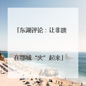 东湖评论：让非遗在鄂城“火”起来