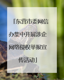 东营市委网信办集中开展涉企网络侵权举报宣传活动
