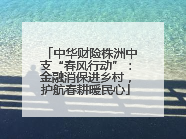 中华财险株洲中支“春风行动”：金融消保进乡村，护航春耕暖民心