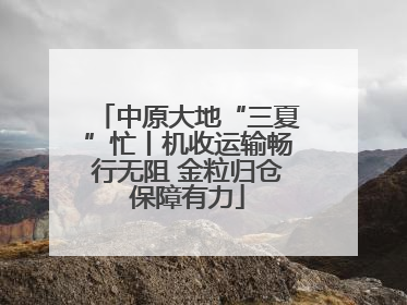 中原大地“三夏”忙丨机收运输畅行无阻 金粒归仓保障有力