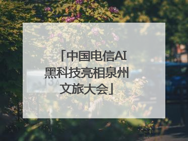 中国电信AI黑科技亮相泉州文旅大会