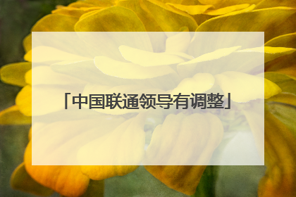 中国联通领导有调整