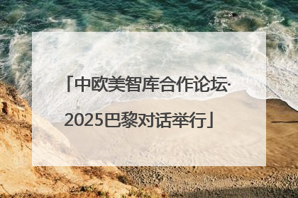 中欧美智库合作论坛·2025巴黎对话举行