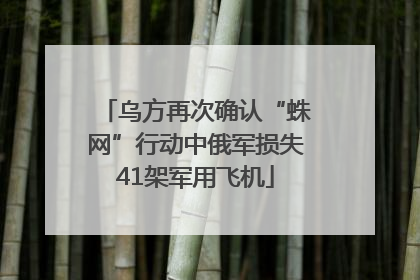 乌方再次确认“蛛网”行动中俄军损失41架军用飞机