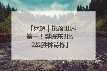 乒超｜挑落世界第一！樊振东3比2战胜林诗栋
