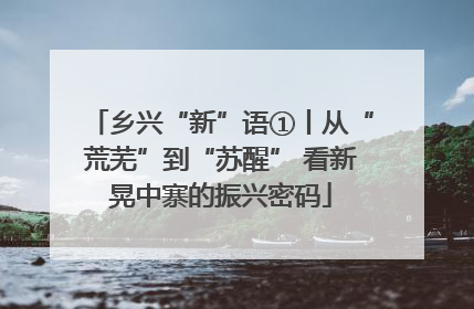 乡兴“新”语①丨从“荒芜”到“苏醒” 看新晃中寨的振兴密码