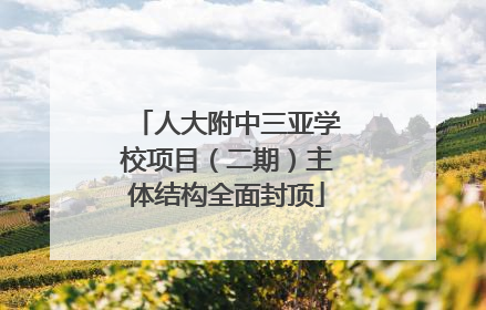 人大附中三亚学校项目（二期）主体结构全面封顶