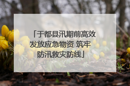 于都县汛期前高效发放应急物资 筑牢防汛救灾防线