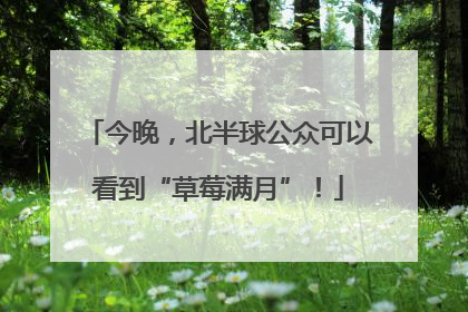 今晚，北半球公众可以看到“草莓满月”！