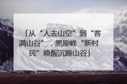 从“人去山空”到“客满山谷”，黑麋峰“新村民”唤醒沉睡山谷